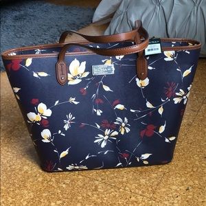 Navy patterned Ralph Lauren tote